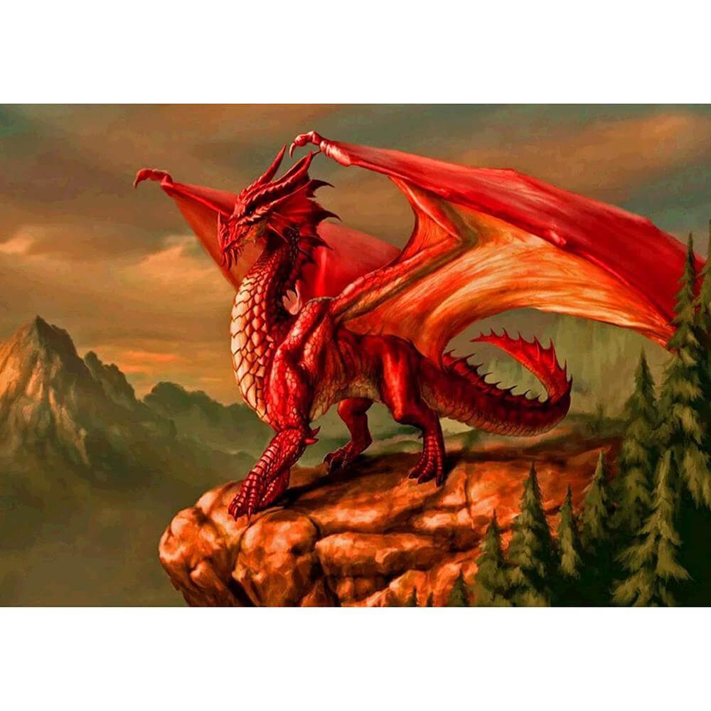Red Dragon - MyCraftsGfit - Free 5D Diamond Painting