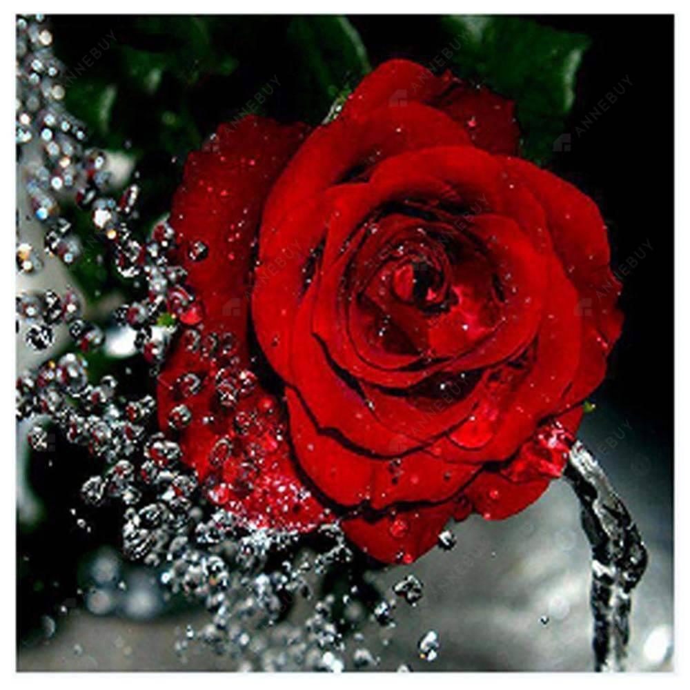 Free Red Flower - MyCraftsGfit - Free 5D Diamond Painting