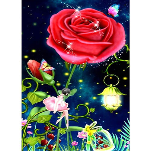 Red Rose Free 5D Diamond Painting Kits MyCraftsGfit - Free 5D Diamond Painting mycraftsgift.com