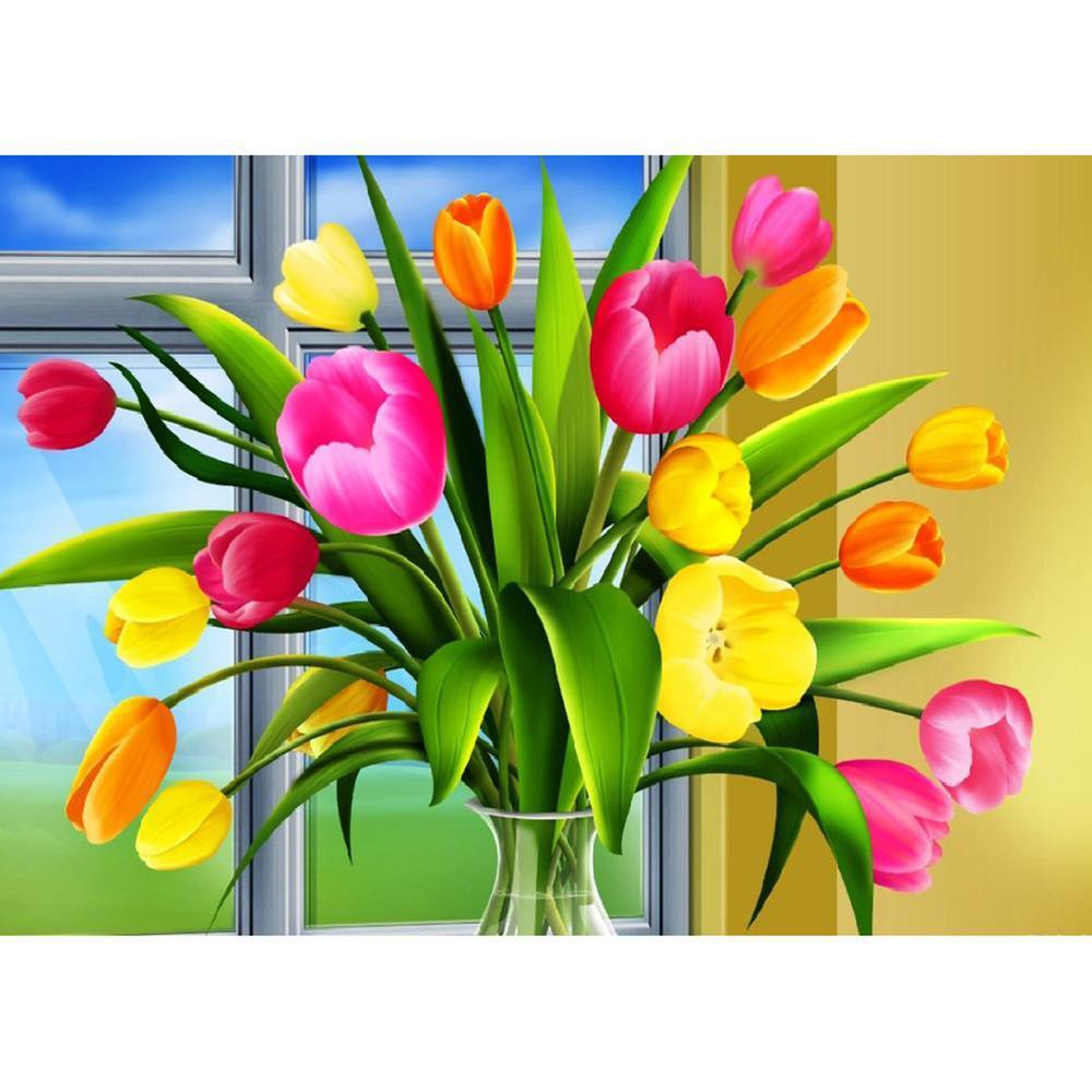 Free Retro Flowers - MyCraftsGfit - Free 5D Diamond Painting