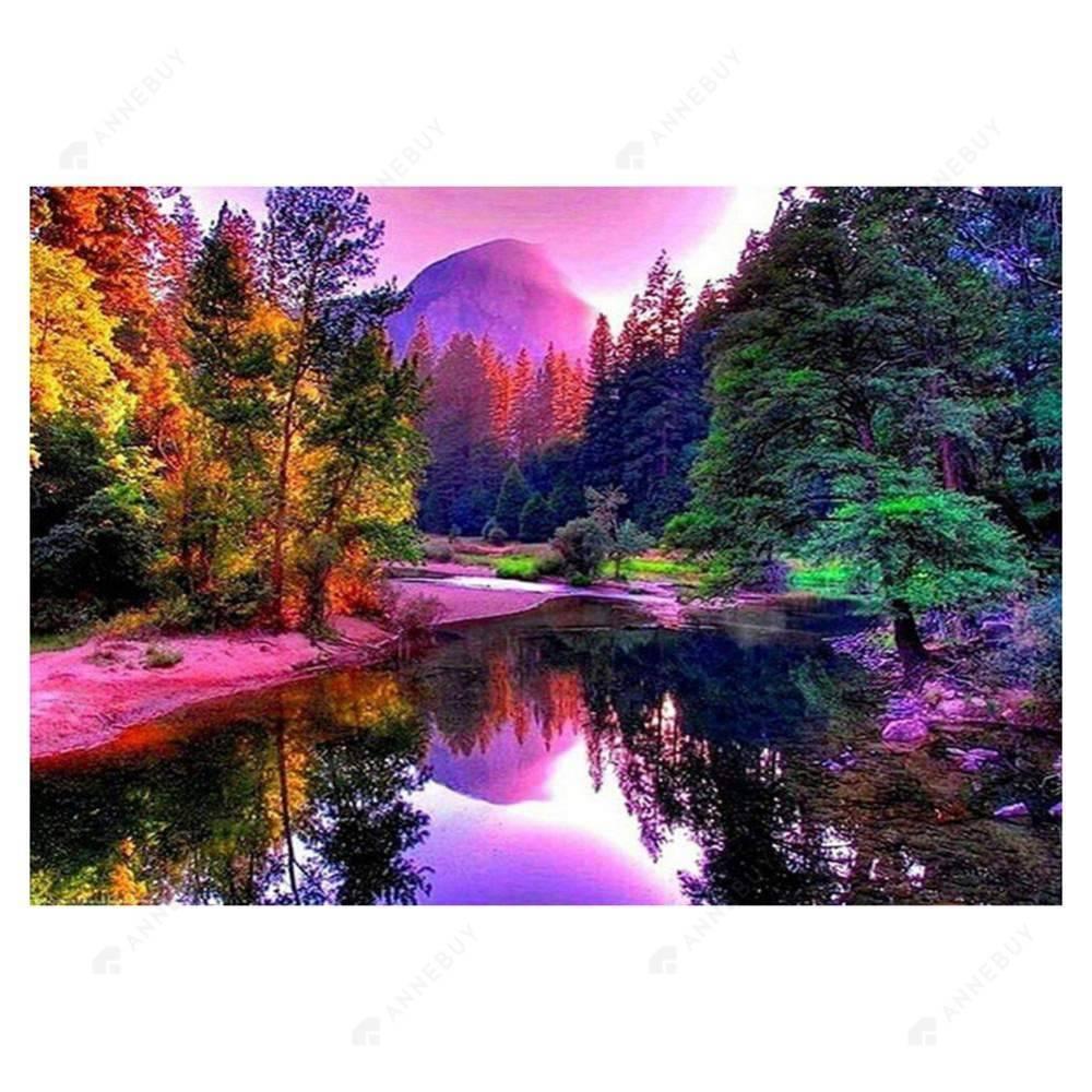 Free Riverside Landscape - MyCraftsGfit - Free 5D Diamond Painting