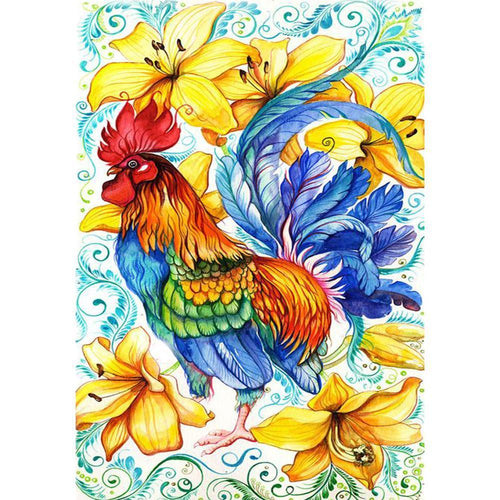Rooster Free 5D Diamond Painting Kits MyCraftsGfit - Free 5D Diamond Painting mycraftsgift.com