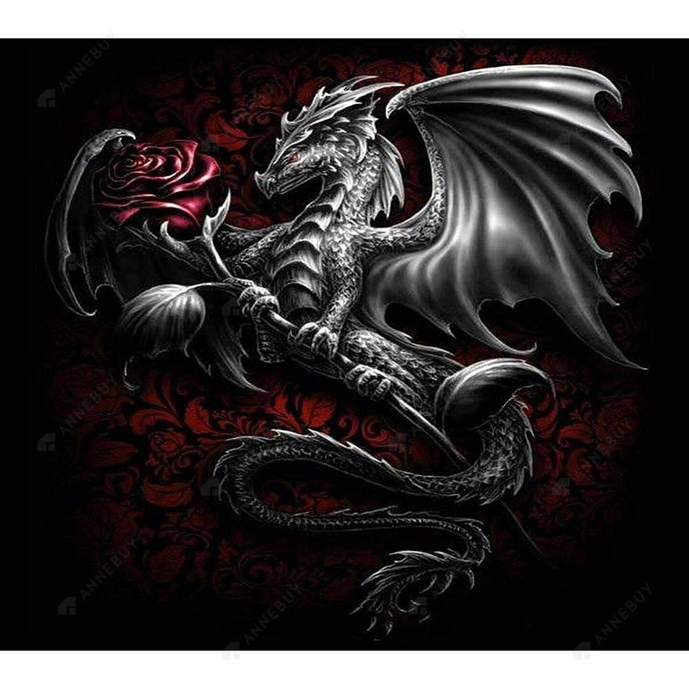 Free Rose And Dragon - MyCraftsGfit - Free 5D Diamond Painting