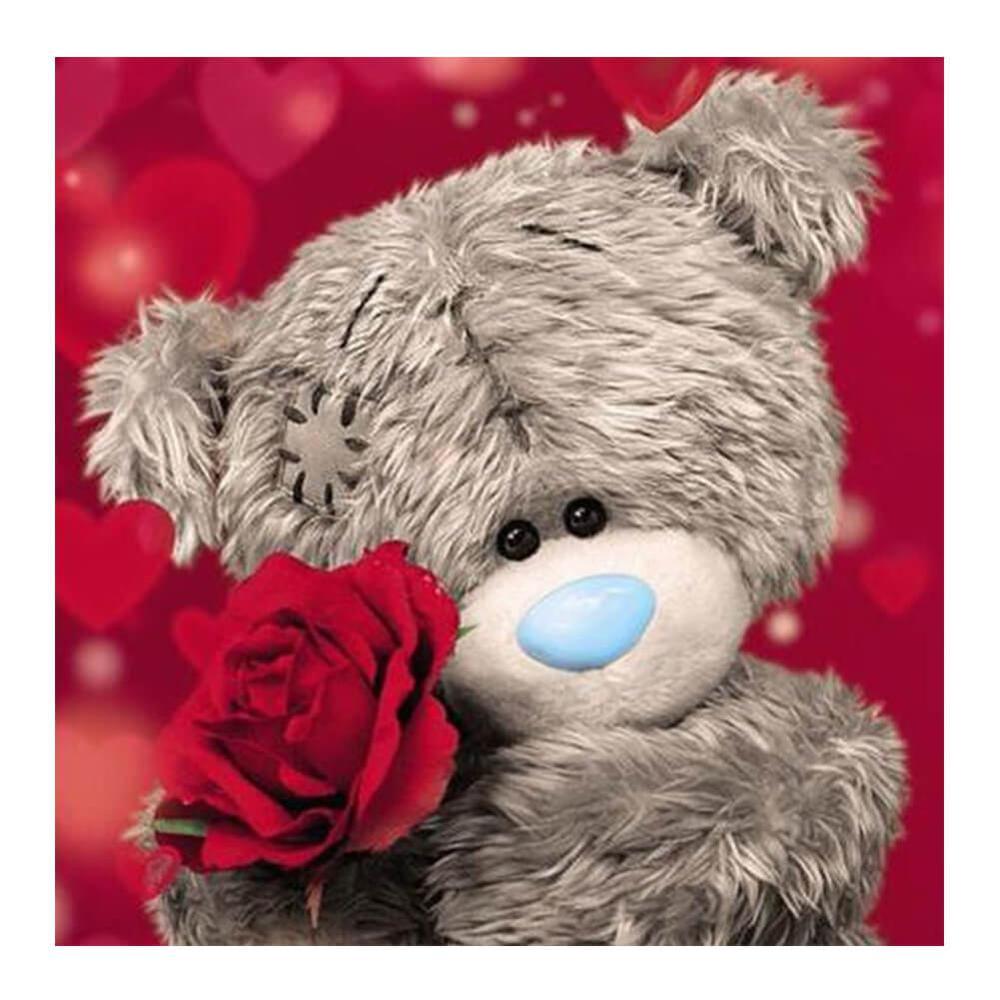 Free Rose Bear - MyCraftsGfit - Free 5D Diamond Painting