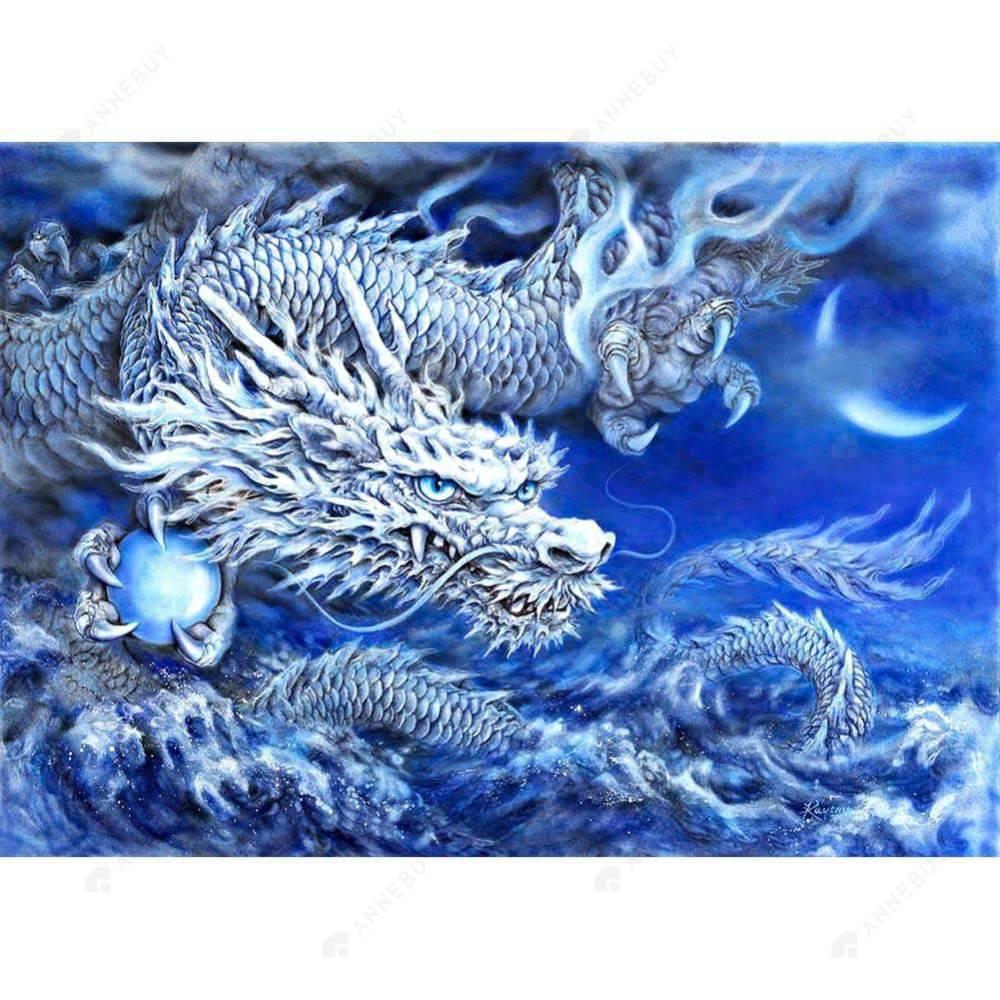 Free Round Beads Ice Dragons - MyCraftsGfit - Free 5D Diamond Painting