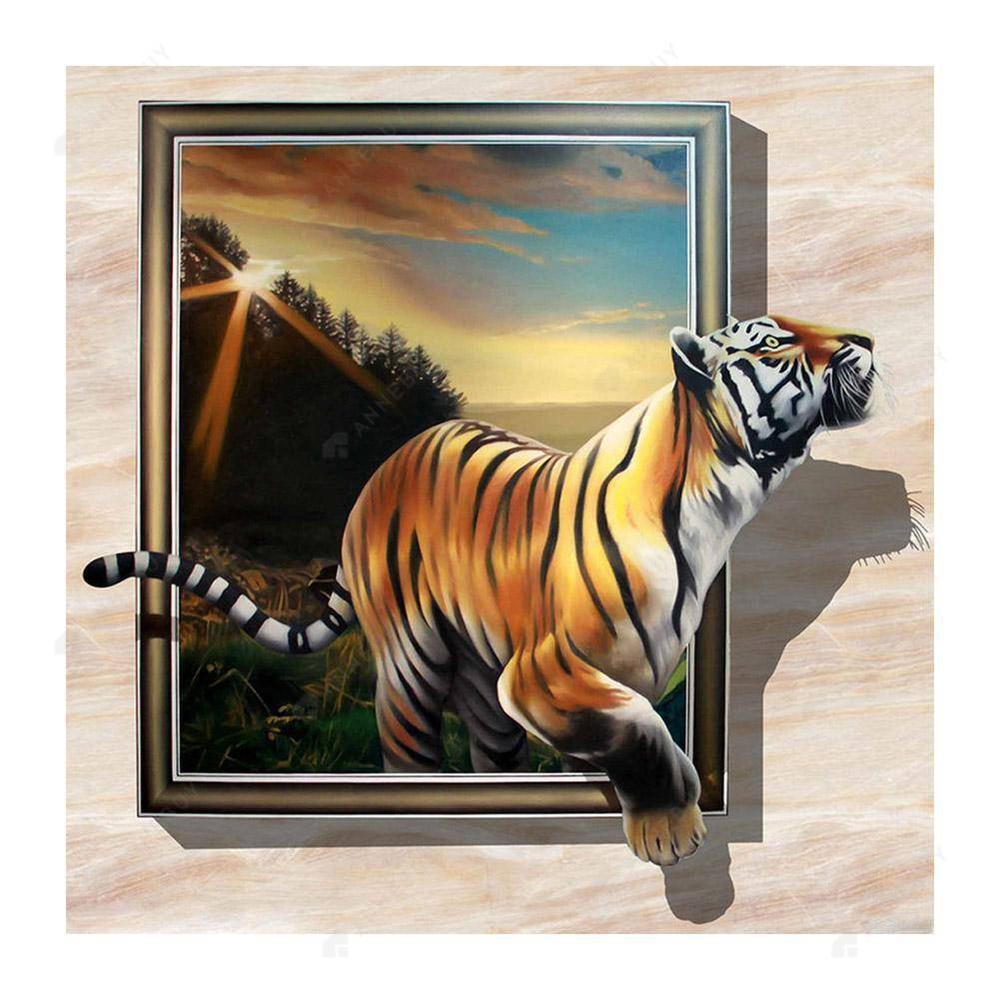 Free Running Tiger - MyCraftsGfit - Free 5D Diamond Painting