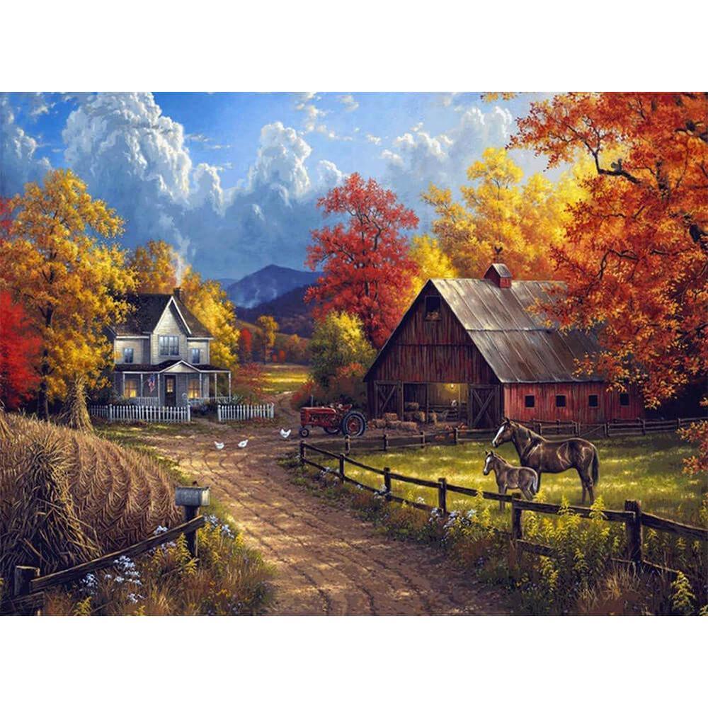 Free Rural Landscape - MyCraftsGfit - Free 5D Diamond Painting