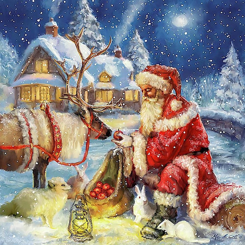 Santa Claus Free 5D Diamond Painting Kits MyCraftsGfit - Free 5D Diamond Painting mycraftsgift.com