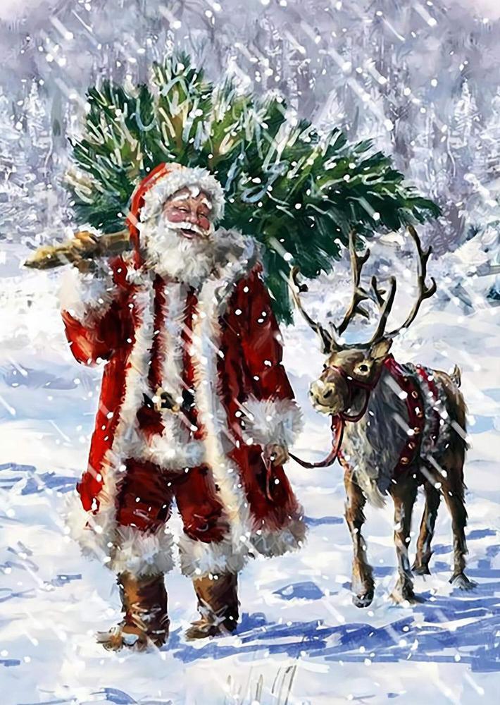 Santa Claus Free 5D Diamond Painting Kits MyCraftsGfit - Free 5D Diamond Painting mycraftsgift.com