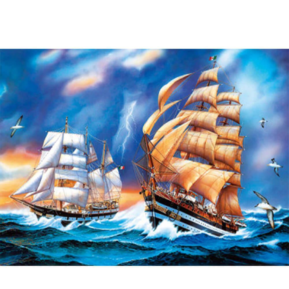 Free Sea Sailboat - MyCraftsGfit - Free 5D Diamond Painting