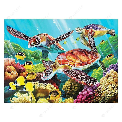 Sea Turtles Free 5D Diamond Painting Kits MyCraftsGfit - Free 5D Diamond Painting mycraftsgift.com