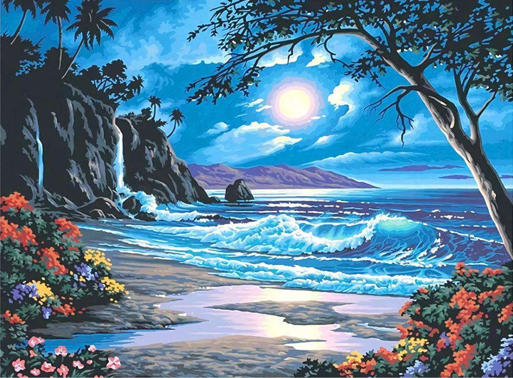 Free Seaside Scenery - MyCraftsGfit - Free 5D Diamond Painting