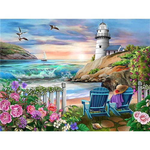 Free Seaside Scenery - MyCraftsGfit - Free 5D Diamond Painting