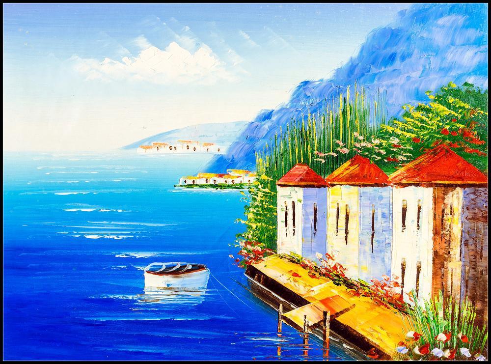 Free Seaside Scenery - MyCraftsGfit - Free 5D Diamond Painting