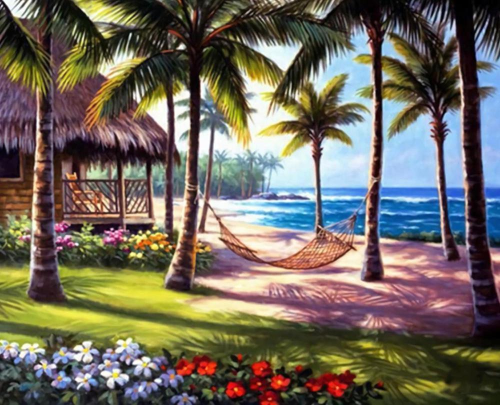 Free Seaside Scenery - MyCraftsGfit - Free 5D Diamond Painting