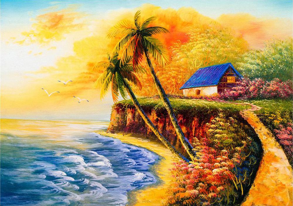 Free Seaside Scenery - MyCraftsGfit - Free 5D Diamond Painting