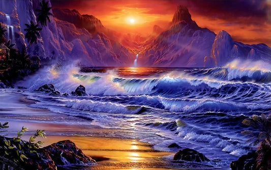 Free Seaside Scenery - MyCraftsGfit - Free 5D Diamond Painting