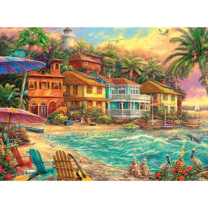 Seaside Scenery Free 5D Diamond Painting Kits MyCraftsGfit - Free 5D Diamond Painting mycraftsgift.com