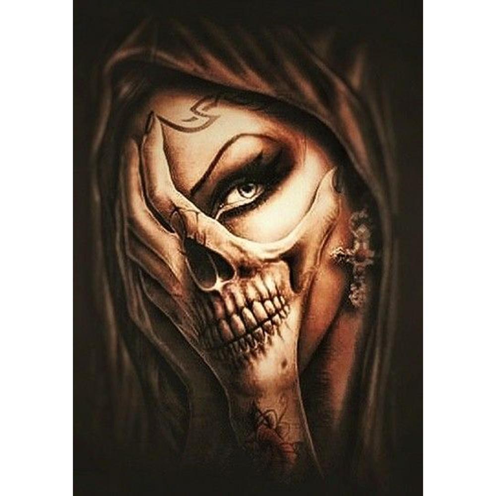 Free Skull Beauty - MyCraftsGfit - Free 5D Diamond Painting