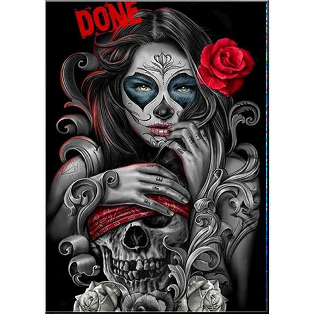 Free Skull Beauty - MyCraftsGfit - Free 5D Diamond Painting