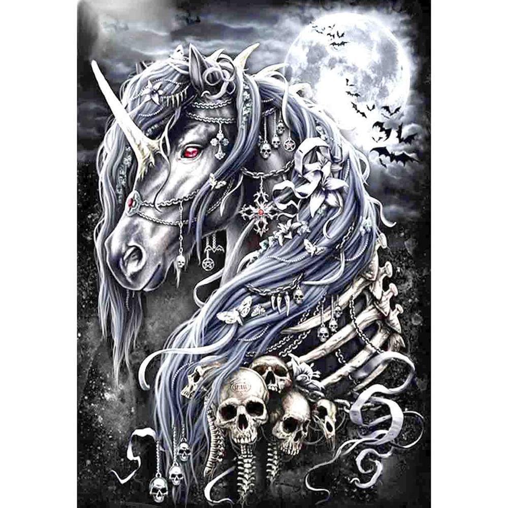 Free Skull and Horse - MyCraftsGfit - Free 5D Diamond Painting