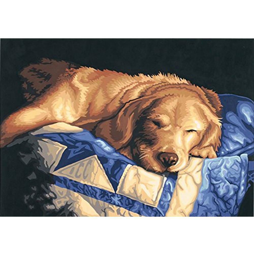 Sleeping Dog - MyCraftsGfit - Free 5D Diamond Painting