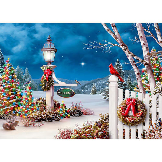 Free Snow Christmas - MyCraftsGfit - Free 5D Diamond Painting