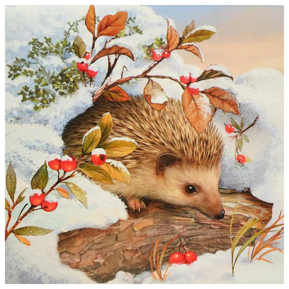 Free Snow Hedgehog - MyCraftsGfit - Free 5D Diamond Painting