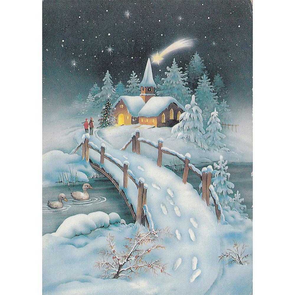 Snow House - MyCraftsGfit - Free 5D Diamond Painting