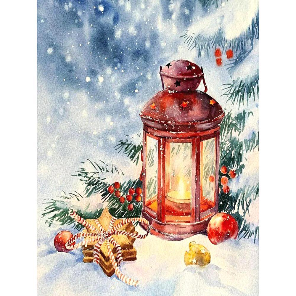 Free Snow Oil Lamp - MyCraftsGfit - Free 5D Diamond Painting