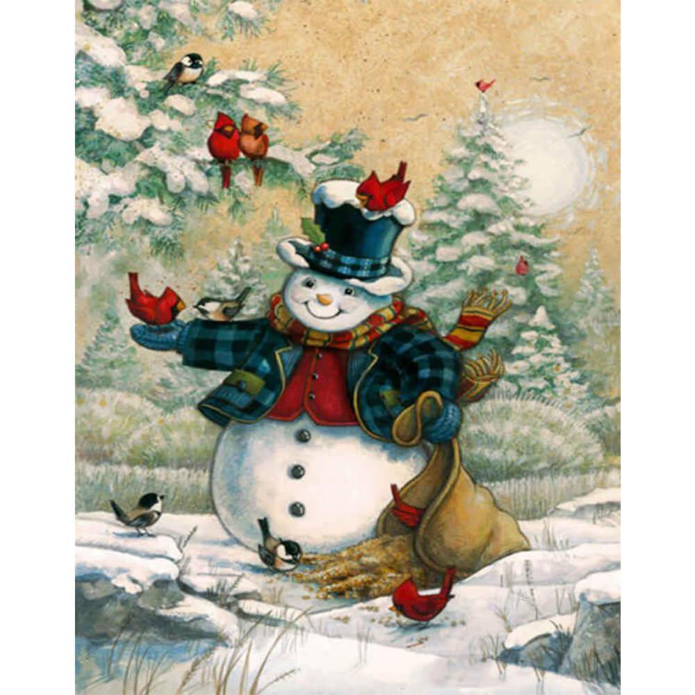 Free Snowman Bird - MyCraftsGfit - Free 5D Diamond Painting