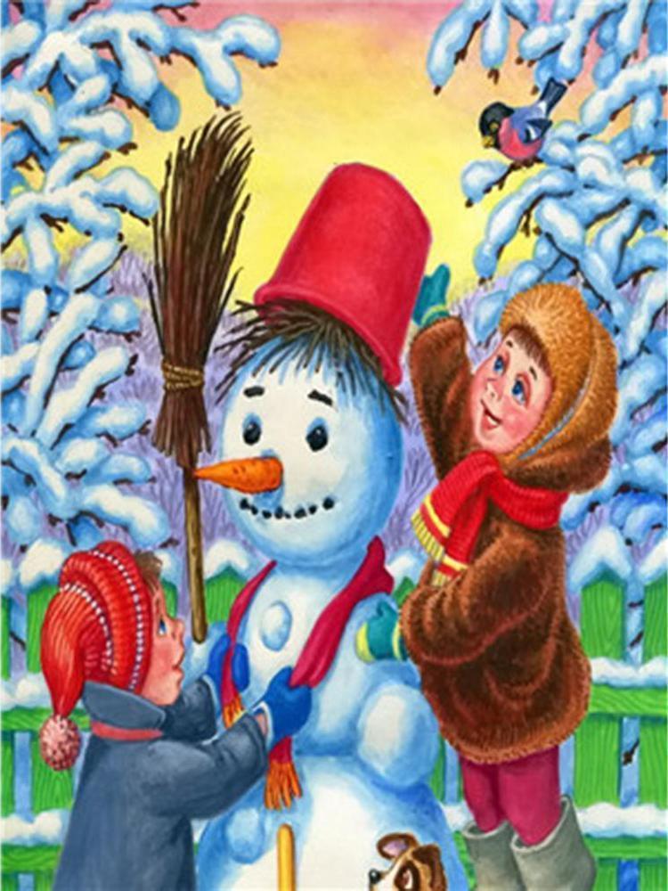 Snowman Free 5D Diamond Painting Kits MyCraftsGfit - Free 5D Diamond Painting mycraftsgift.com