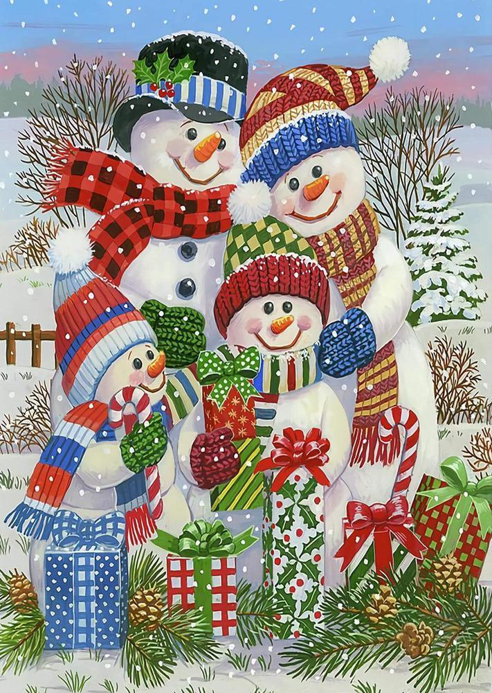 Snowman Free 5D Diamond Painting Kits MyCraftsGfit - Free 5D Diamond Painting mycraftsgift.com