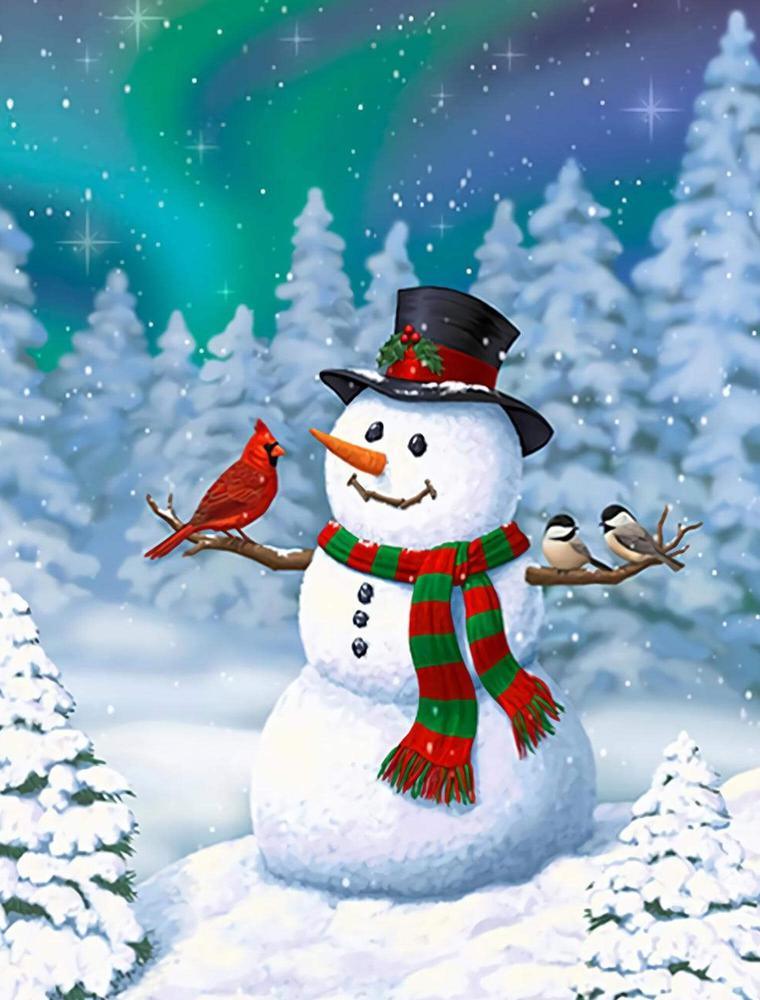 Free Snowman - MyCraftsGfit - Free 5D Diamond Painting