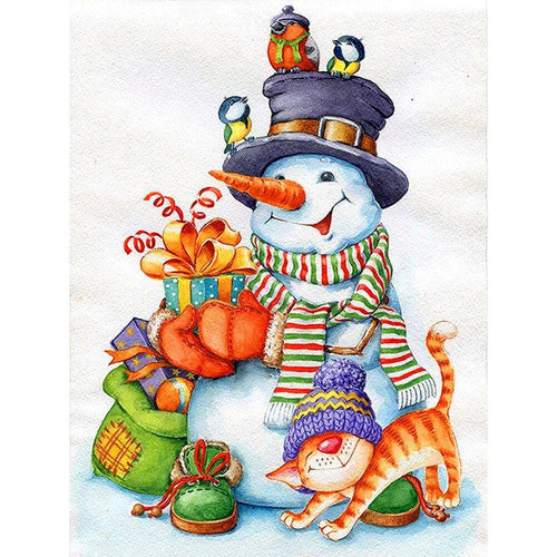 Snowman Free 5D Diamond Painting Kits MyCraftsGfit - Free 5D Diamond Painting mycraftsgift.com