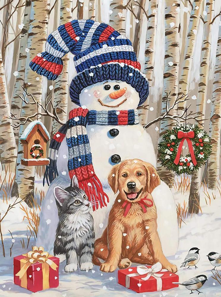 Free Snowman - MyCraftsGfit - Free 5D Diamond Painting