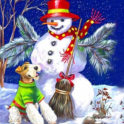 Free Snowman - MyCraftsGfit - Free 5D Diamond Painting