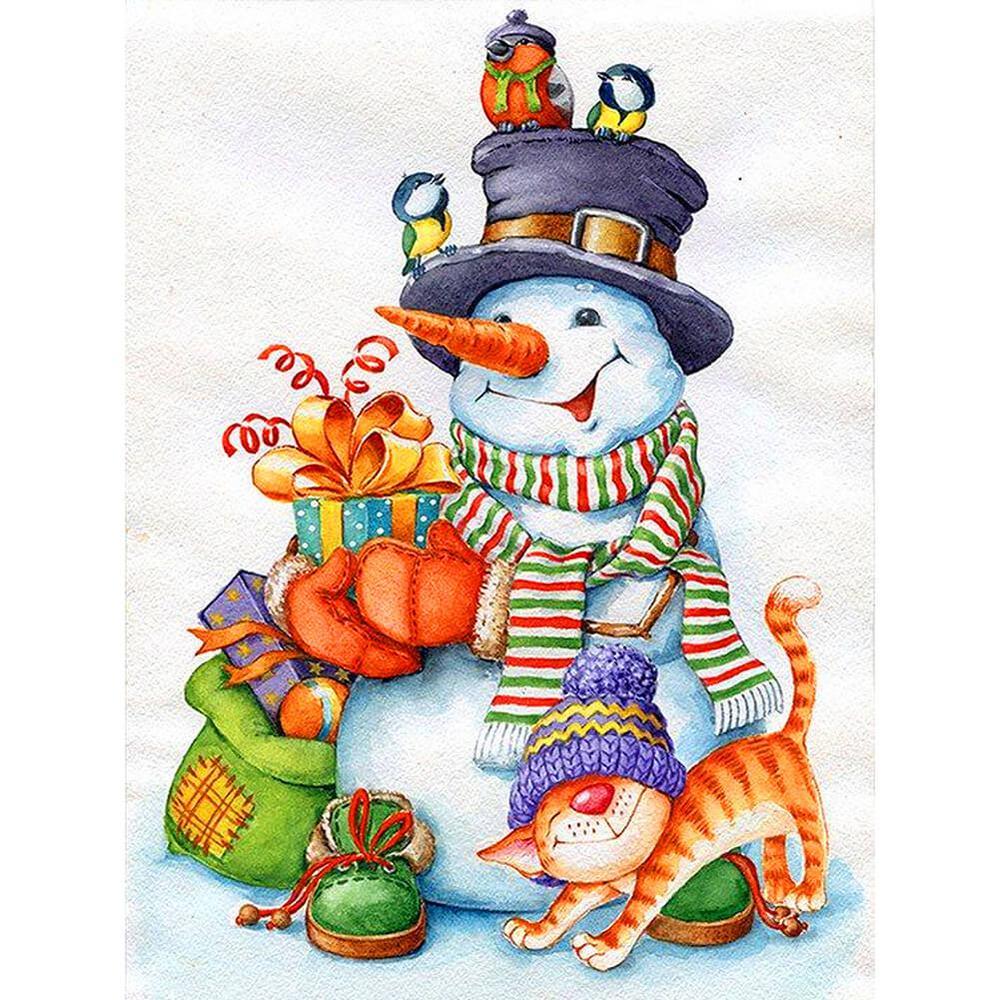 Free Snowman - MyCraftsGfit - Free 5D Diamond Painting