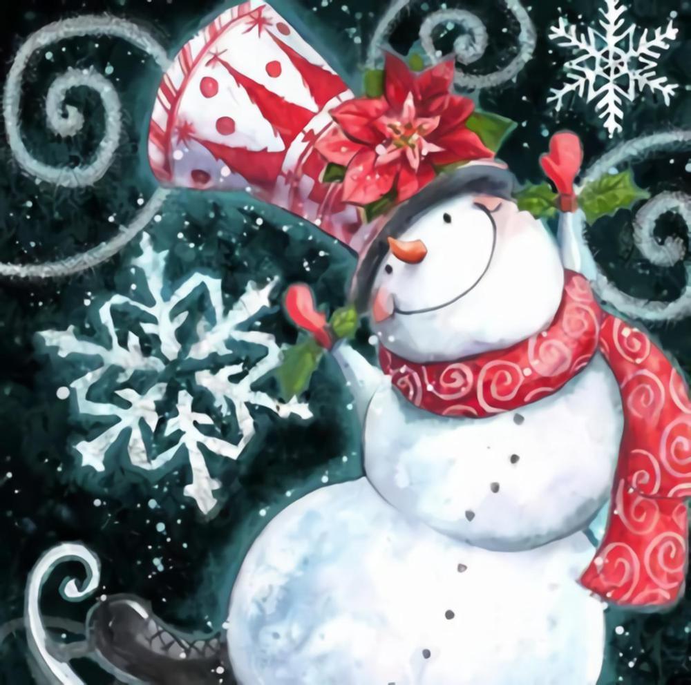 Free Snowman - MyCraftsGfit - Free 5D Diamond Painting