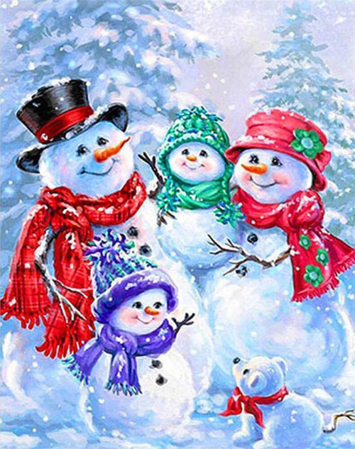 Snowman Free 5D Diamond Painting Kits MyCraftsGfit - Free 5D Diamond Painting mycraftsgift.com