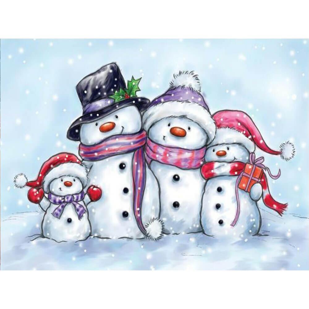 Snowman Free 5D Diamond Painting Kits MyCraftsGfit - Free 5D Diamond Painting mycraftsgift.com