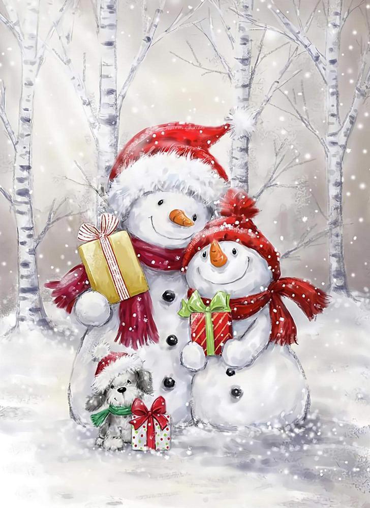 Snowman Free 5D Diamond Painting Kits MyCraftsGfit - Free 5D Diamond Painting mycraftsgift.com