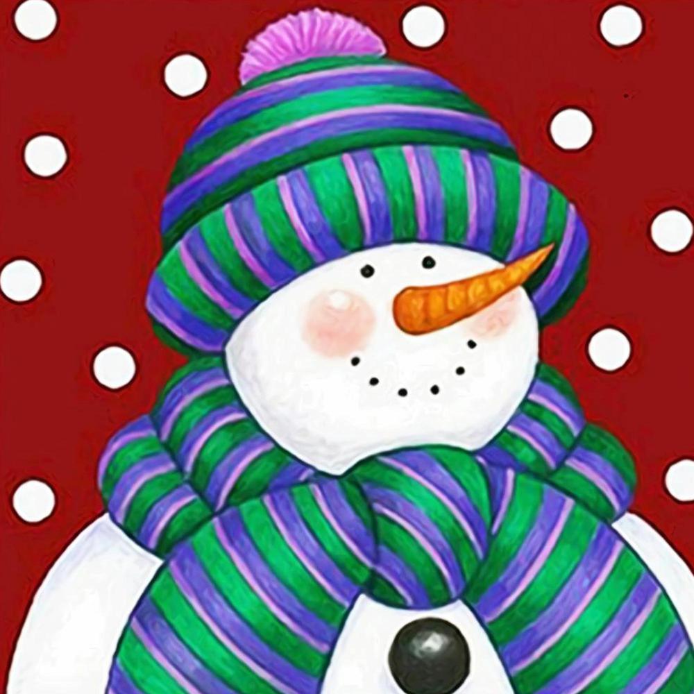 Snowman Free 5D Diamond Painting Kits MyCraftsGfit - Free 5D Diamond Painting mycraftsgift.com