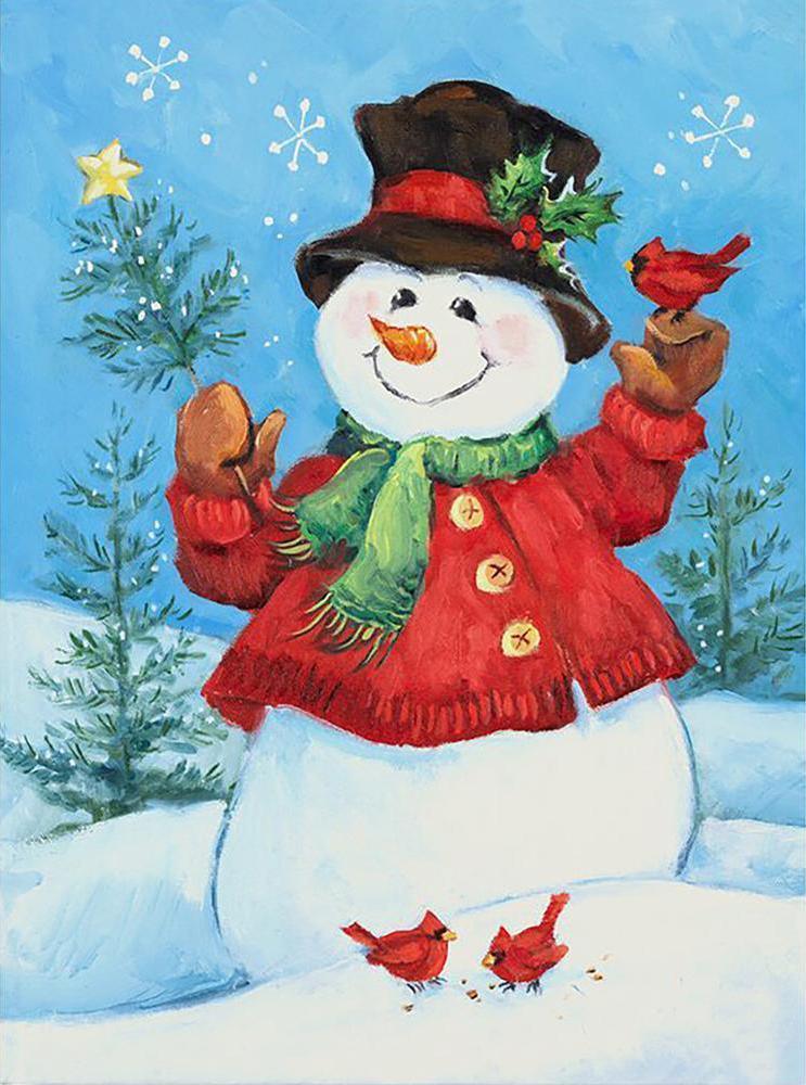 Snowman Free 5D Diamond Painting Kits MyCraftsGfit - Free 5D Diamond Painting mycraftsgift.com