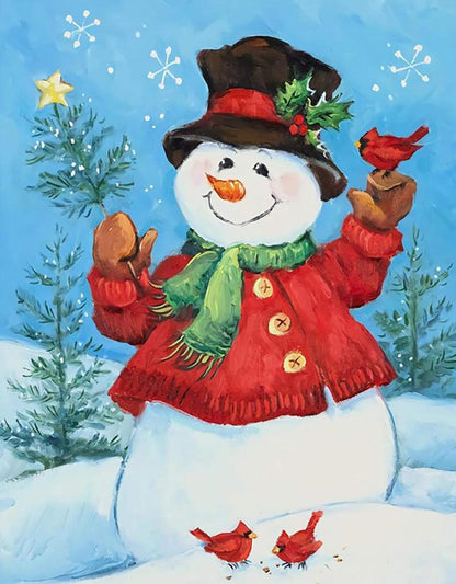 Snowman Free 5D Diamond Painting Kits MyCraftsGfit - Free 5D Diamond Painting mycraftsgift.com