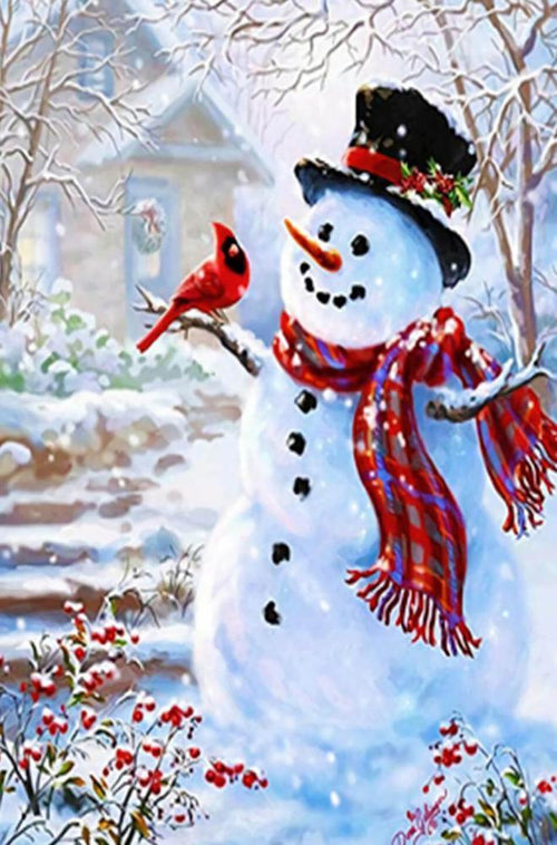 Snowman Free 5D Diamond Painting Kits MyCraftsGfit - Free 5D Diamond Painting mycraftsgift.com