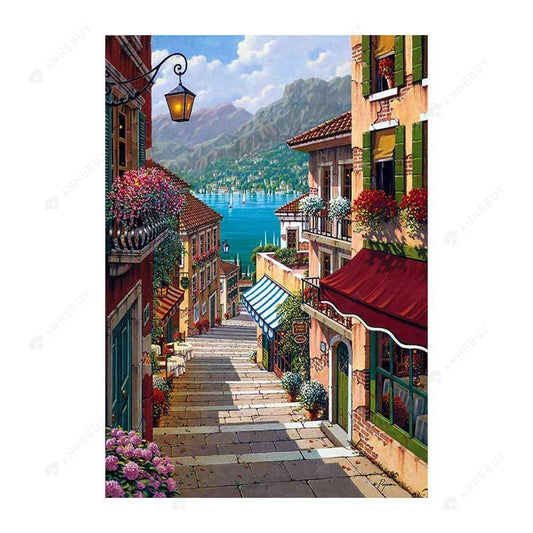 Free Street Landscape - MyCraftsGfit - Free 5D Diamond Painting