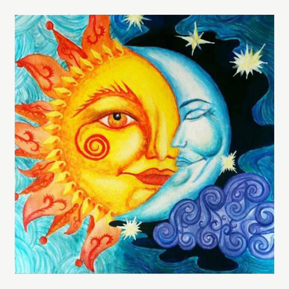 Free Sun and Moon - MyCraftsGfit - Free 5D Diamond Painting