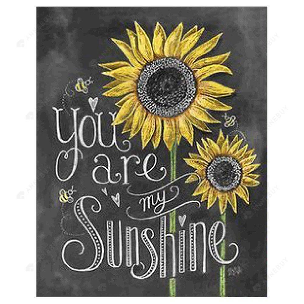 Free Sunflower Blackboard - MyCraftsGfit - Free 5D Diamond Painting