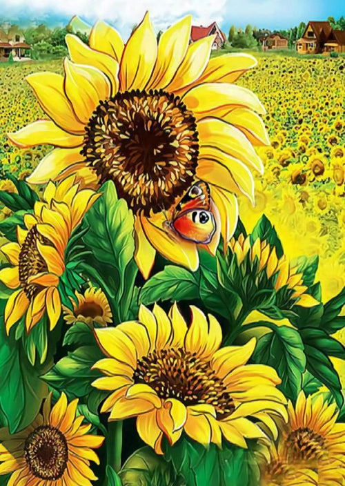 Free Sunflower - MyCraftsGfit - Free 5D Diamond Painting